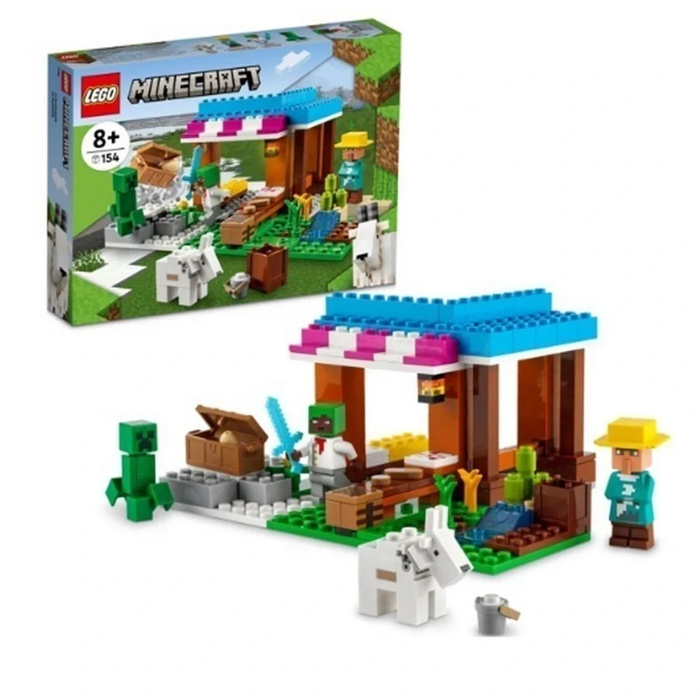 Lego Minecraft The Bakery - 21184 - 3 Figurines and a Goat - Village - NWT